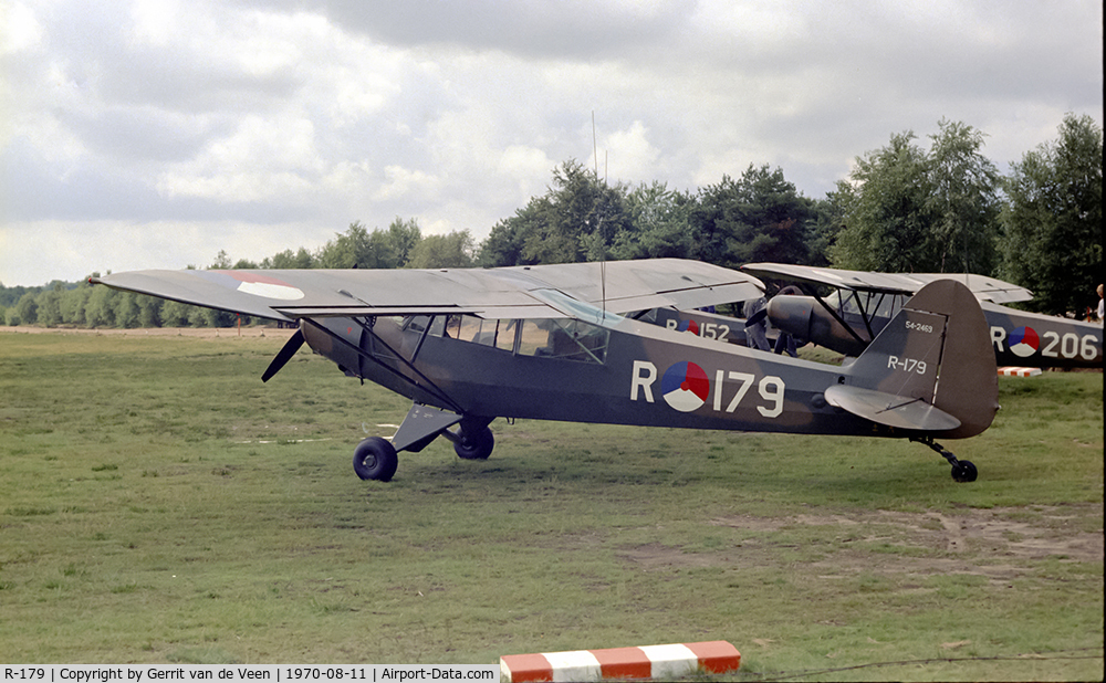 R-179, 1954 Piper L-21B Super Cub (PA-18-135) C/N 18-3869, A nice trio with R-152 and R-206 Ermelo LAS