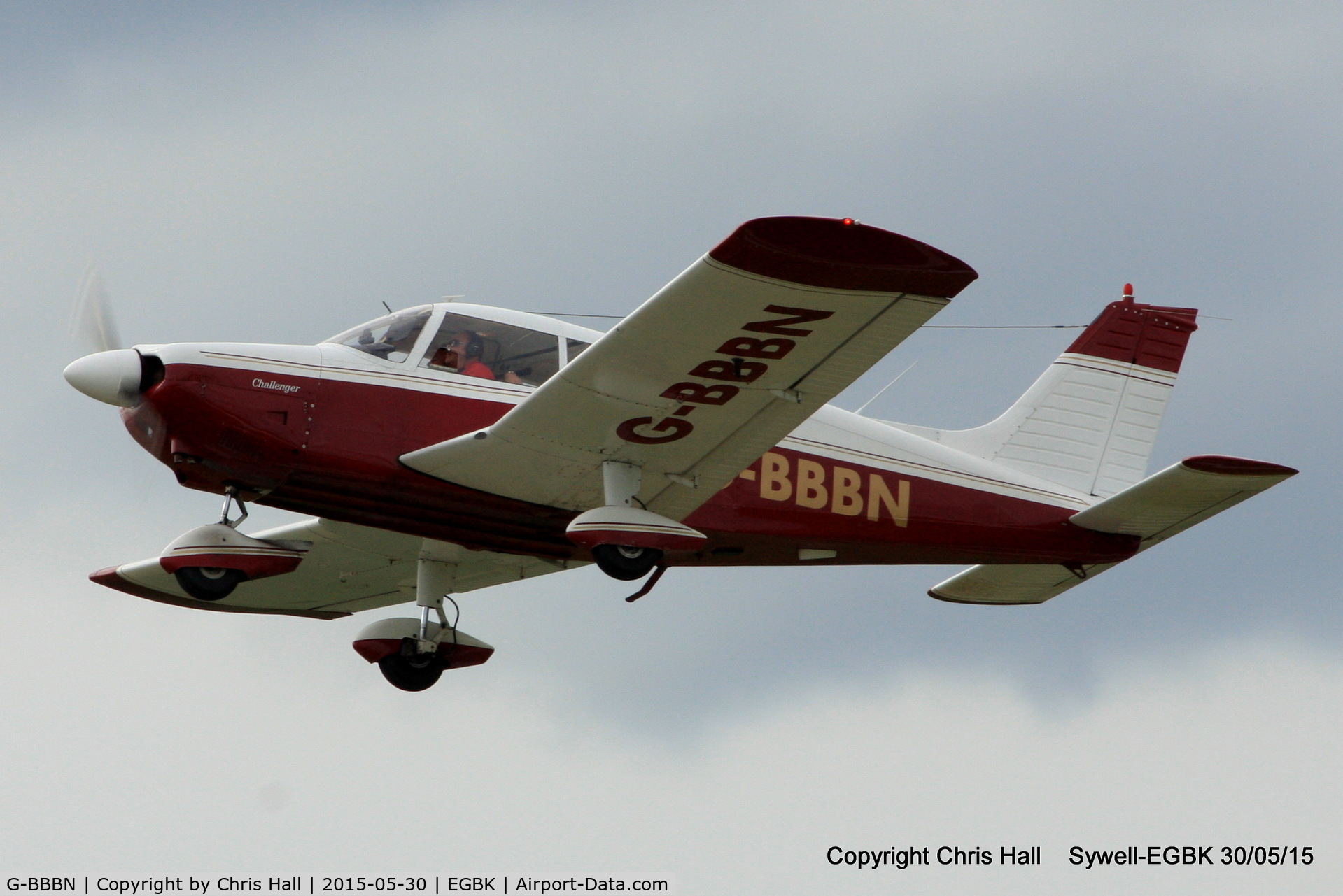 G-BBBN, 1973 Piper PA-28-180 Cherokee Challenger C/N 28-7305365, at Aeroexpo 2015