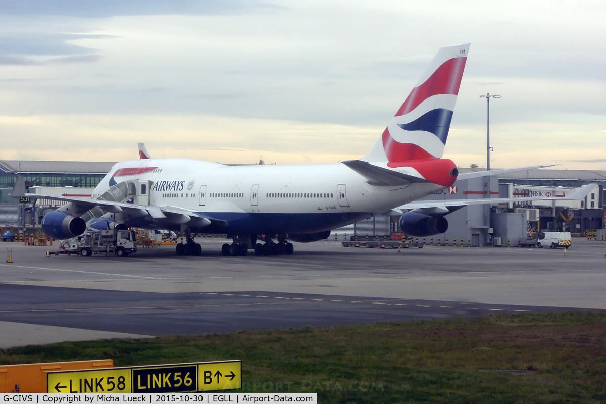 G-CIVS, 1998 Boeing 747-436 C/N 28851, At Heathrow