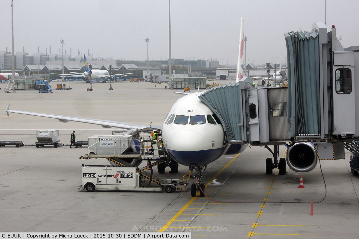 G-EUUR, 2003 Airbus A320-232 C/N 2040, Getting ready for the flight to Heathrow