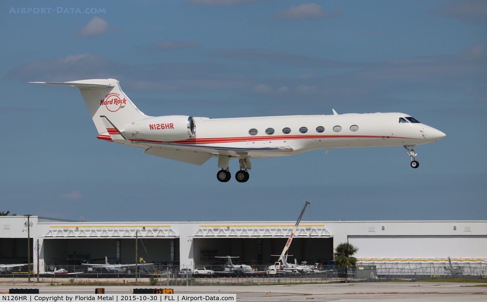 N126HR, 2013 Gulfstream Aerospace GV-SP (G550) C/N 5436, Seminole Hard Rock