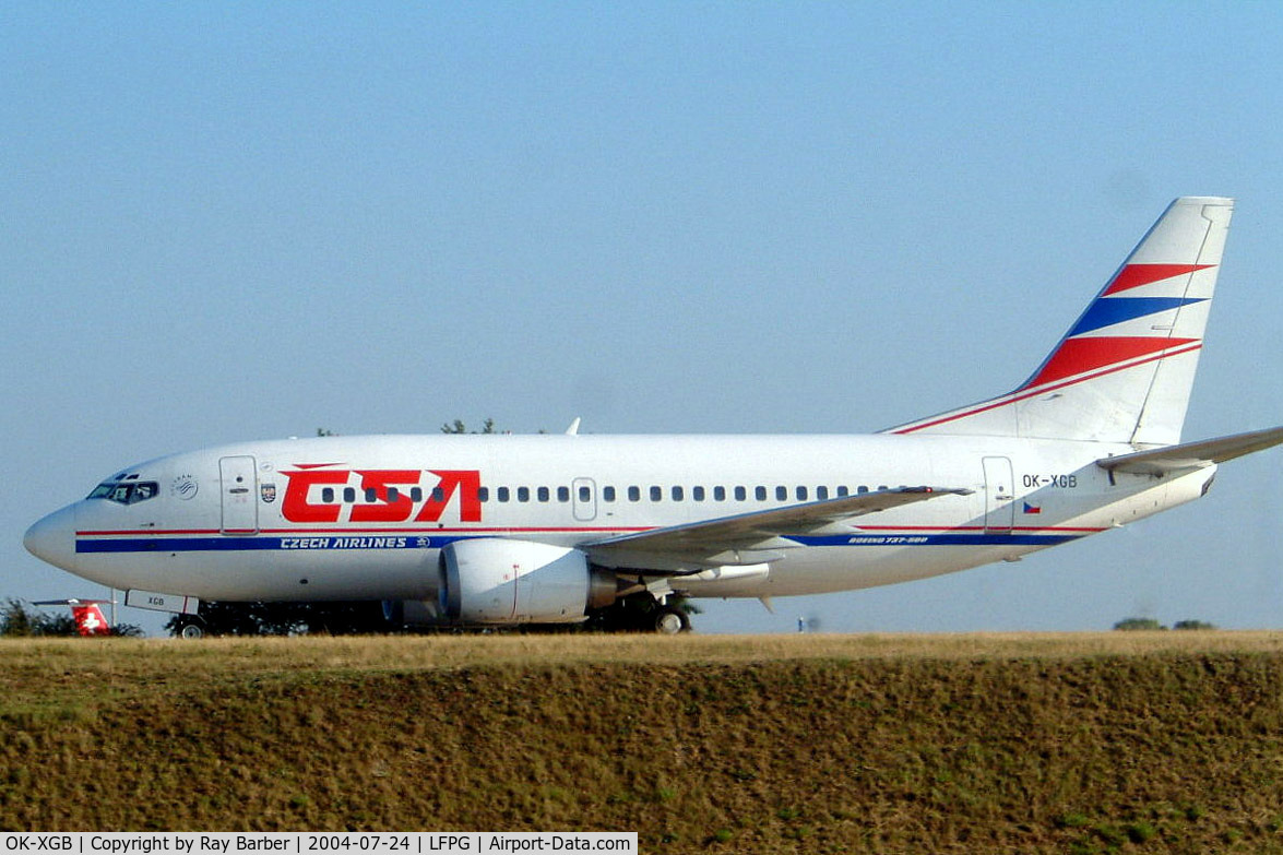 OK-XGB, 1992 Boeing 737-55S C/N 26540, Boeing 737-55S [26540] (CSA Czech Airlines) Paris-Charles De Gaulle~F 24/07/2004