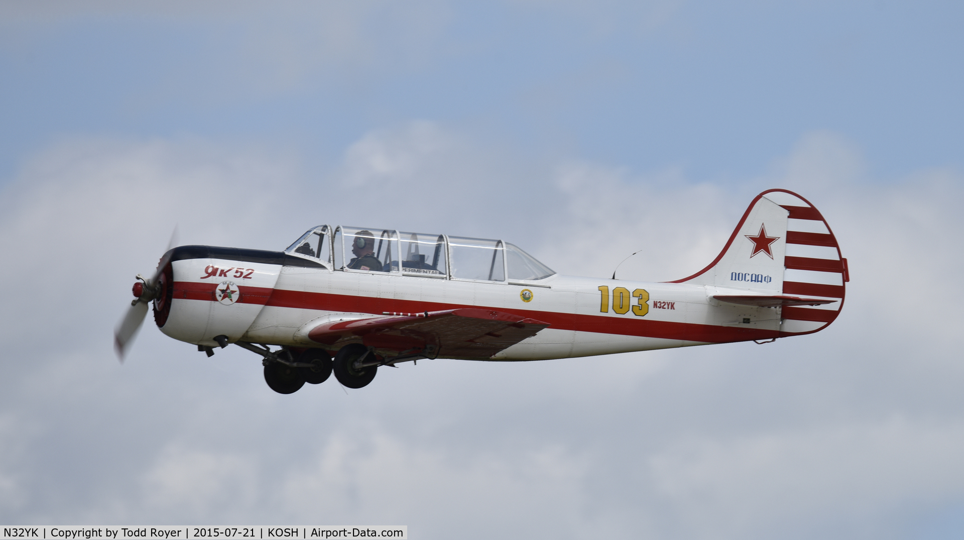 N32YK, 1986 Yakovlev Yak-52 C/N 866907, Airventure 2015