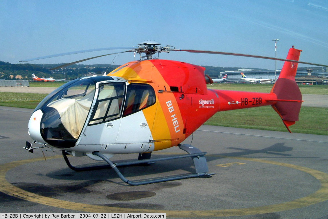 HB-ZBB, Eurocopter EC-120B Colibri C/N 1067, Eurocopter EC.120B Colibri [1067] (BB Heli) Zurich~HB 22/07/2004