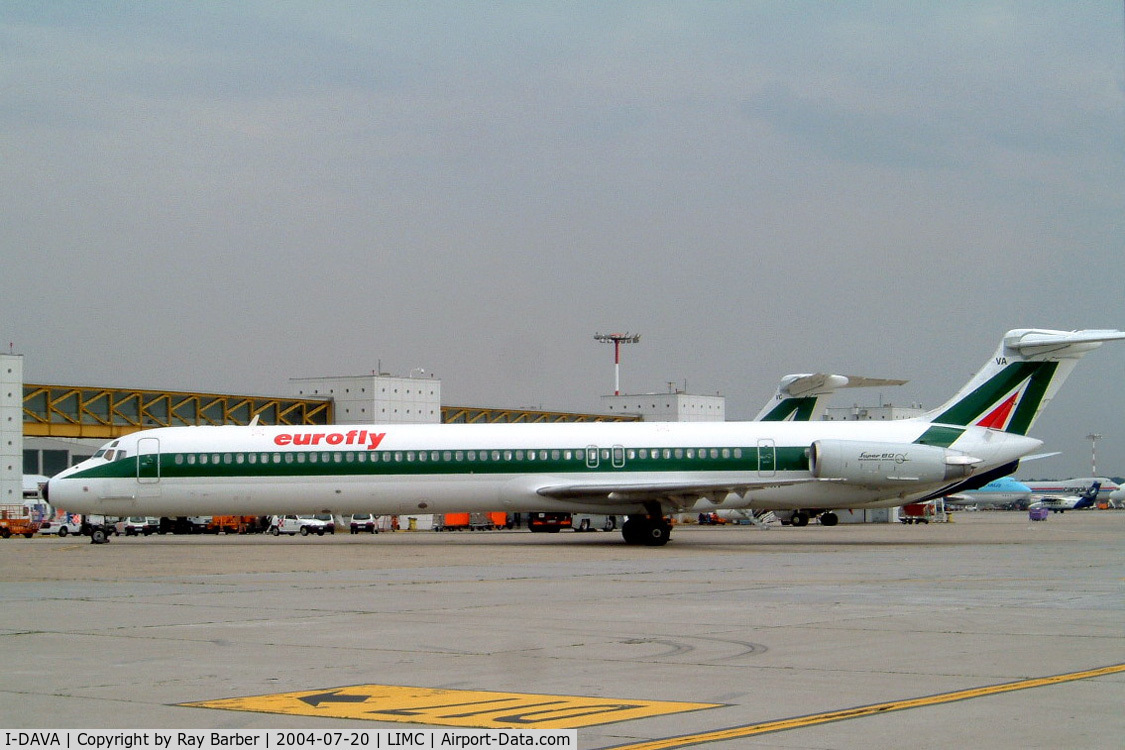 I-DAVA, 1986 McDonnell Douglas MD-82 (DC-9-82) C/N 49215, McDonnell Douglas DC-9-82 [49215] (Eurofly) Milan-Malpensa~I 20/07/2004