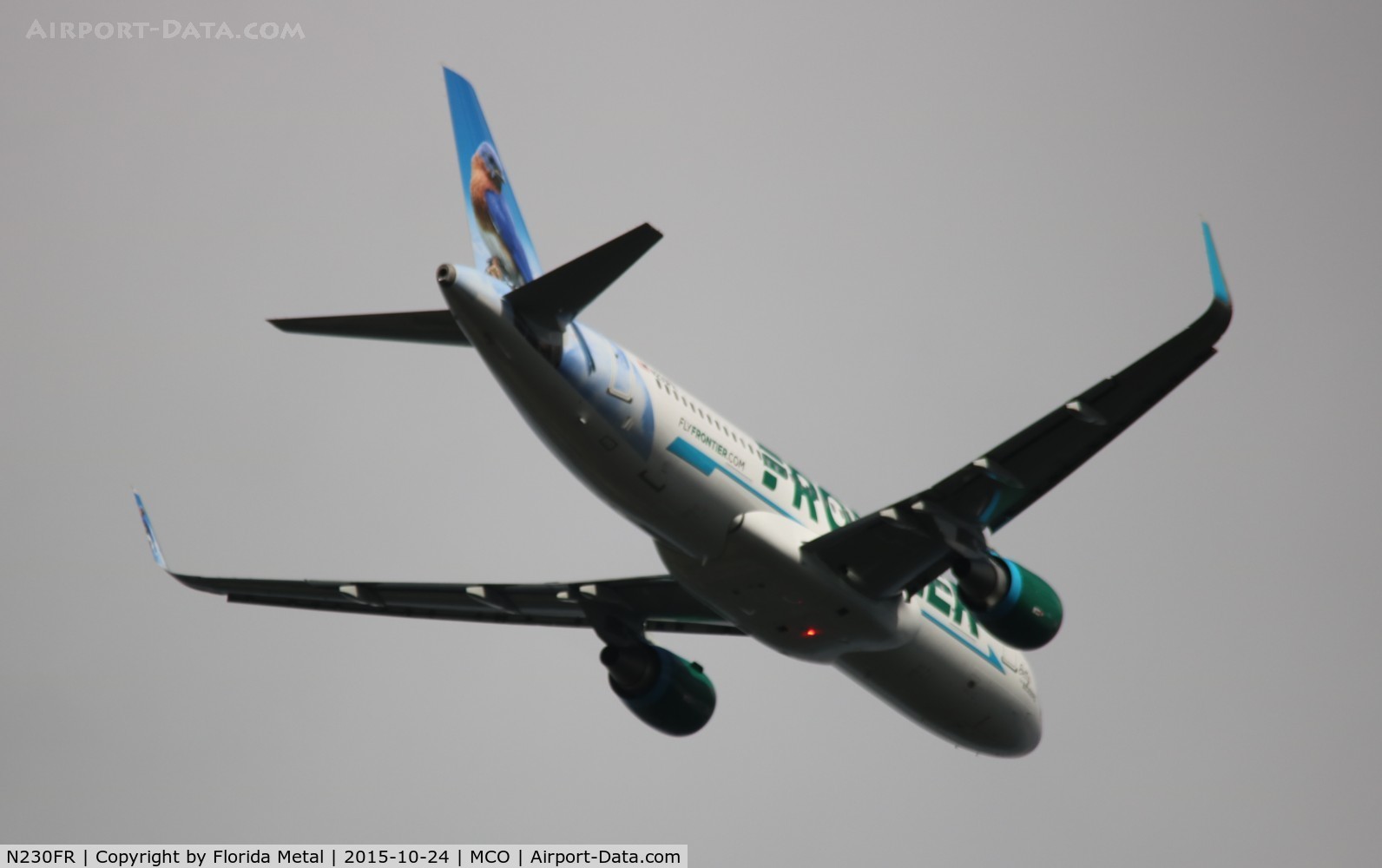 N230FR, 2015 Airbus A320-214 C/N 6773, Betty the Blue Bird