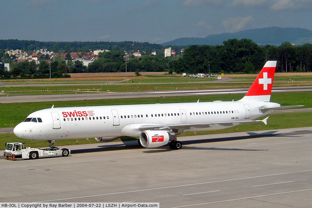 HB-IOL, 1999 Airbus A321-111 C/N 1144, Airbus A321-111 [1144] (Swiss international Air Lines) Zurich~HB 22/07/2004