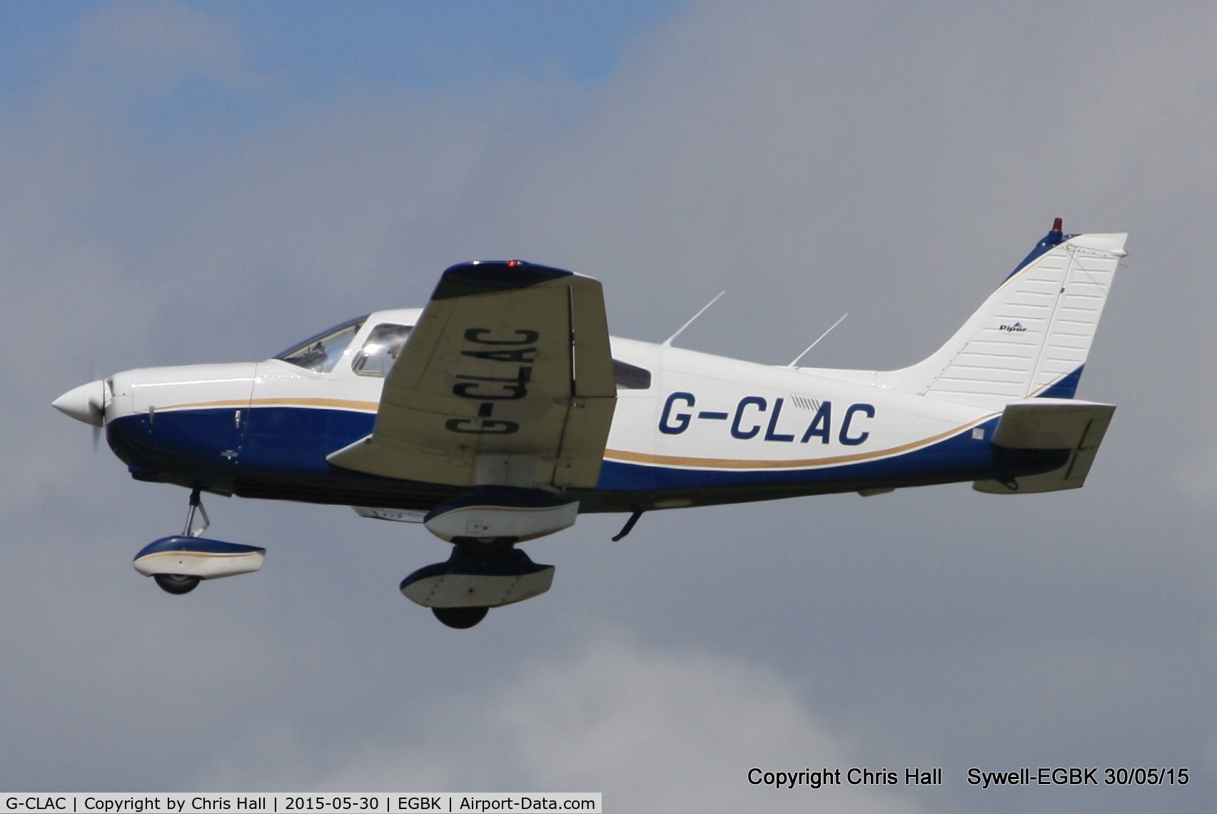 G-CLAC, 1981 Piper PA-28-161 Cherokee Warrior II C/N 28-8116241, at Aeroexpo 2015