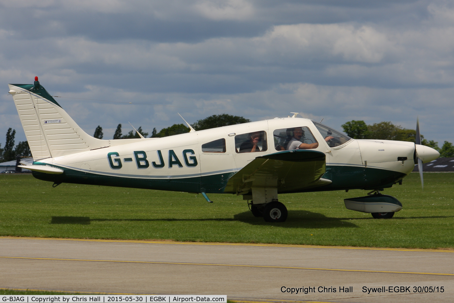 G-BJAG, 1979 Piper PA-28-181 Cherokee Archer II C/N 28-7990353, at Aeroexpo 2015