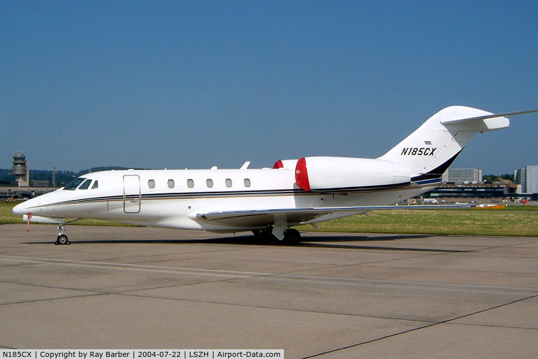 N185CX, 2002 Cessna 750 Citation X Citation X C/N 750-0185, Cessna Citation X [750-0185] Zurich~HB 22/07/2004