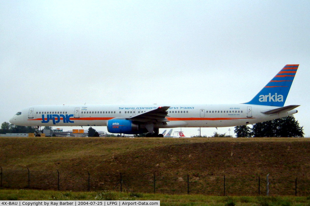 4X-BAU, 1999 Boeing 757-3E7 C/N 30178, Boeing 757-3E7 [30178] (Arika) Paris-Charles De Gaulle~F 25/07/2004