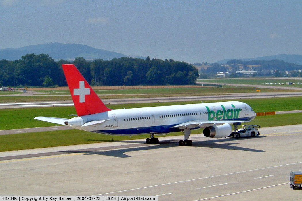 HB-IHR, 2000 Boeing 757-2G5 C/N 29379, Boeing 757-2G5 [29379] (Belair Airlines) Zurich~HB 22/07/2004