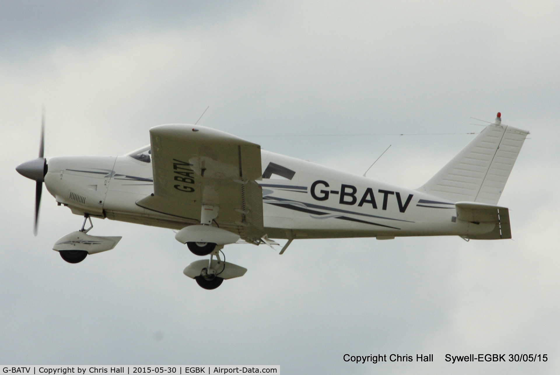 G-BATV, 1971 Piper PA-28-180 Cherokee C/N 28-7105022, at Aeroexpo 2015