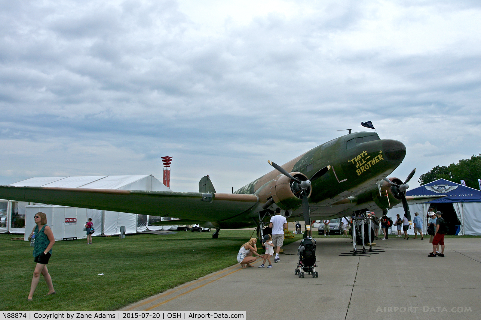 N88874, 1944 Douglas DC3C (C-47A) C/N 12693, 2015 EAA AirVenture - Oshkosh, Wisconsin