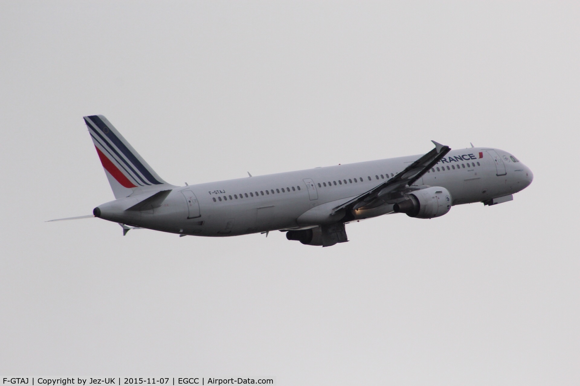 F-GTAJ, 2001 Airbus A321-211 C/N 1476, positive climbout of runway 23r to CDG,