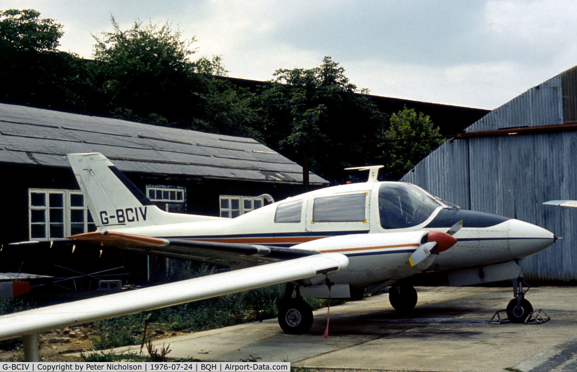 G-BCIV, 1965 Beagle B-206 Series 1 C/N B025, This Beagle B.206 was seen at Biggin Hill in the Summer of 1976.