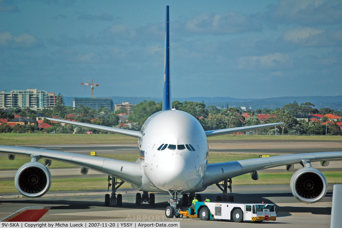 9V-SKA, 2007 Airbus A380-841 C/N 003, At Sydney