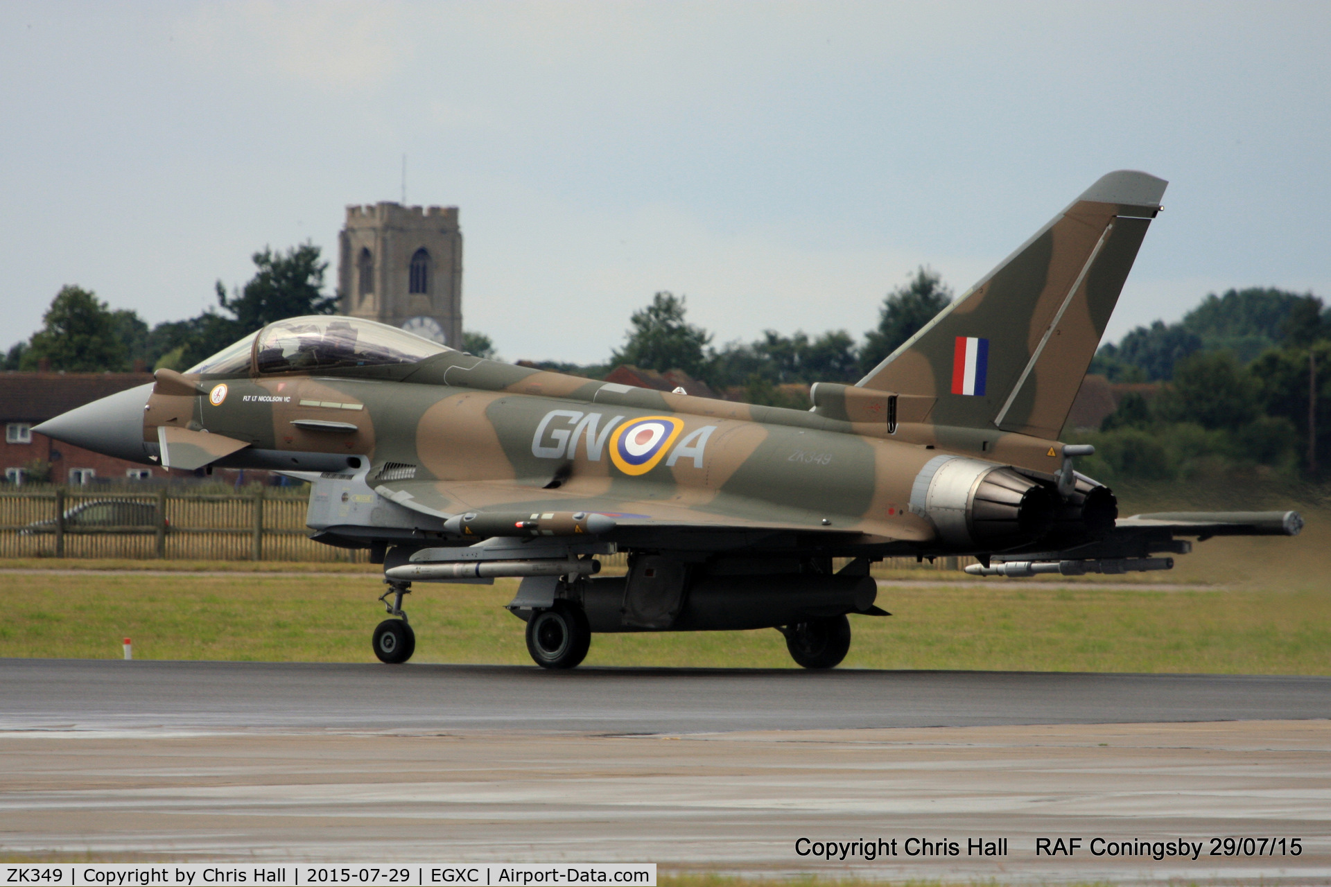 ZK349, Eurofighter EF-2000 Typhoon FGR.4 C/N BS110/399, Battle of Britain 75th Anniversary “Hawker Hurricane” Livery