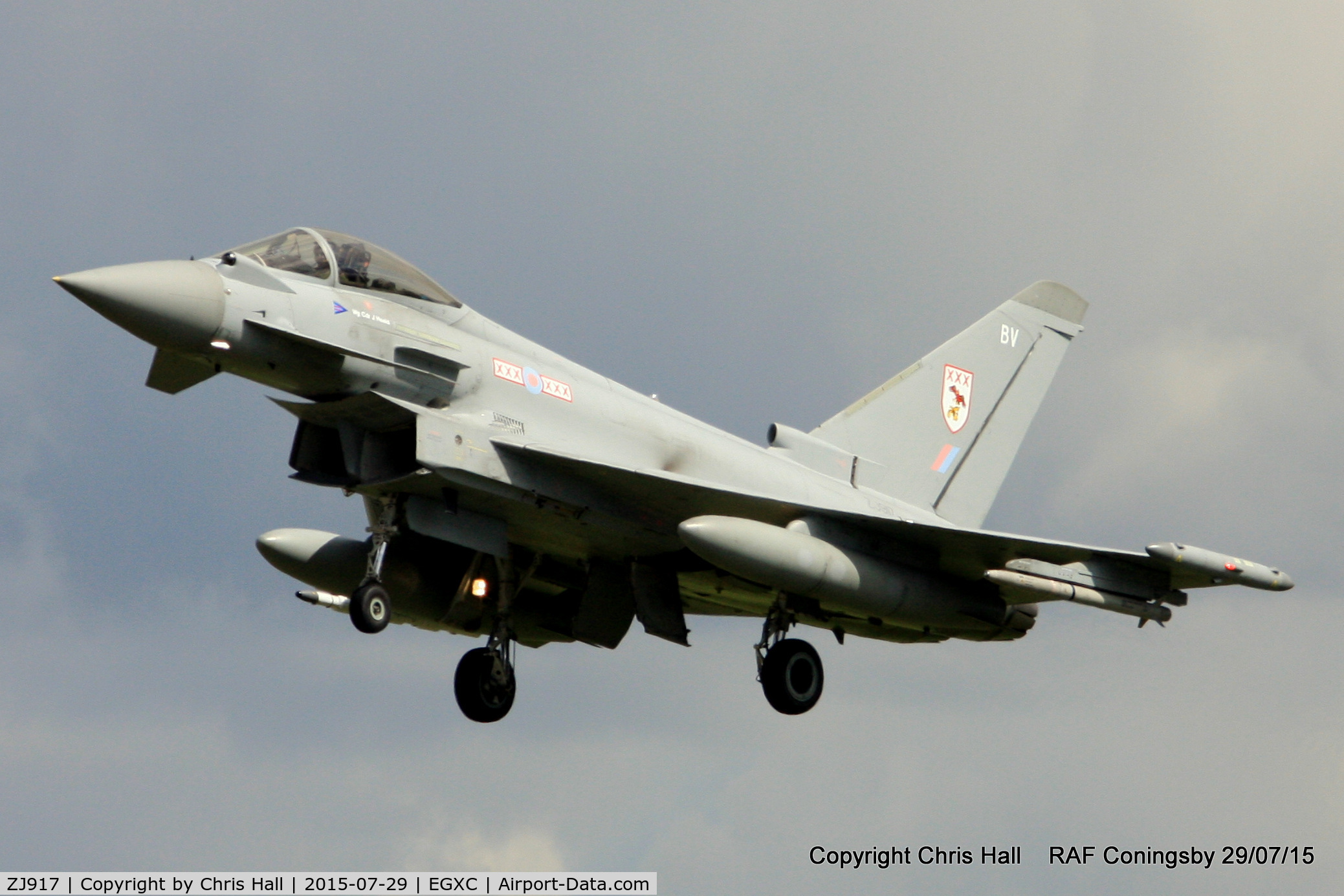 ZJ917, 2005 Eurofighter EF-2000 Typhoon FGR4 C/N 0059/BS008, RAF 29 Sqn