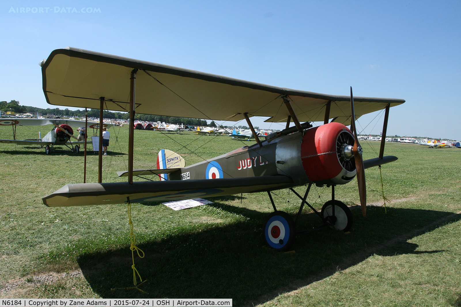 N6184, Sopwith Pup (LRT) Replica C/N Not found N6184, 2015 - EAA AirVenture - Oshkosh Wisconsin.