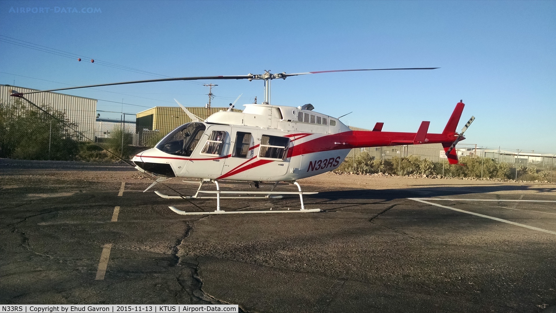 N33RS, 1992 Bell 206L-3 LongRanger III C/N 51568, N33RS tied down at Southwest Heliservices, KTUS