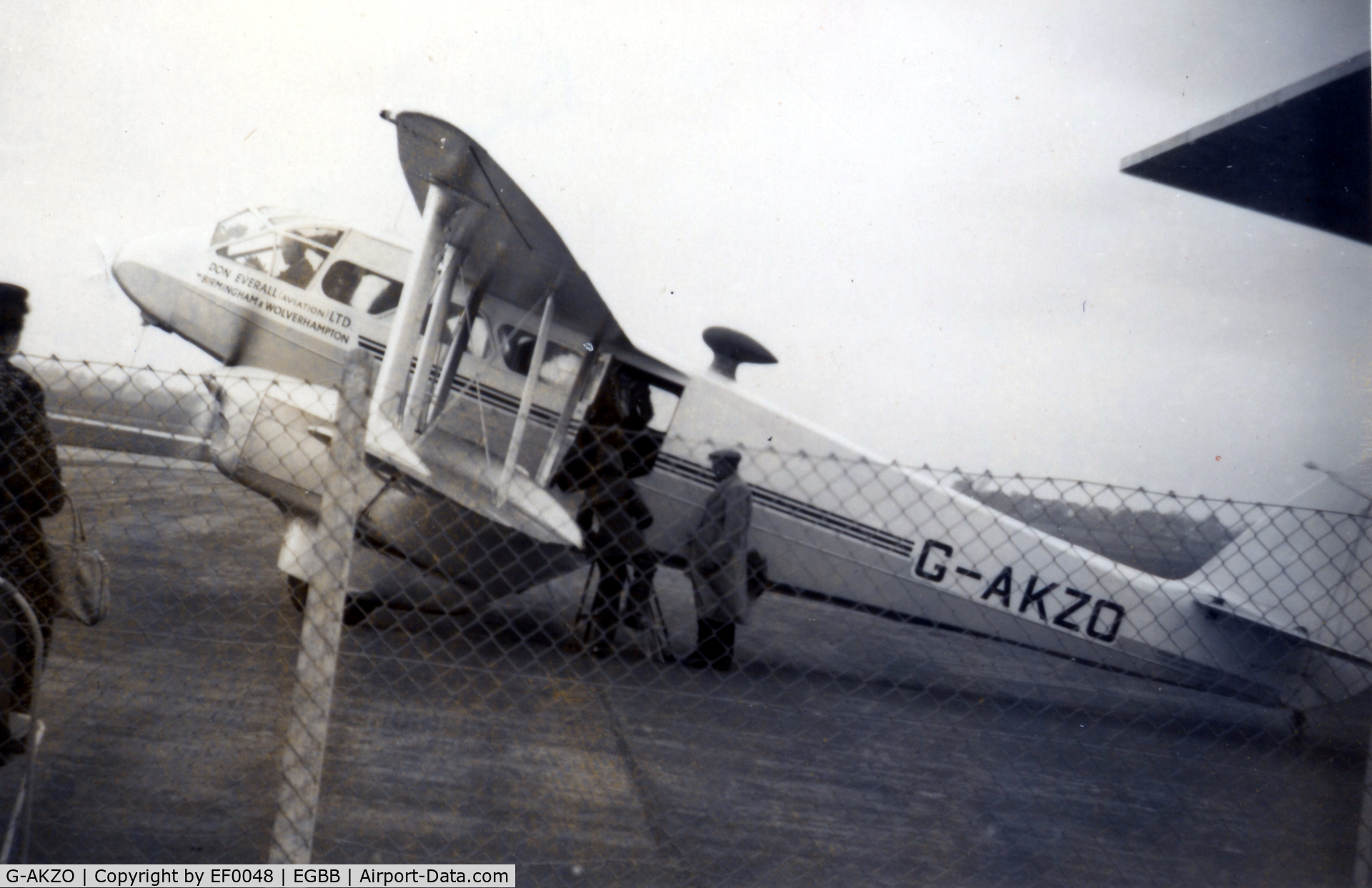 G-AKZO, 1941 De Havilland DH-89A Dominie/Dragon Rapide C/N 6575, Scan of old photo my mother took