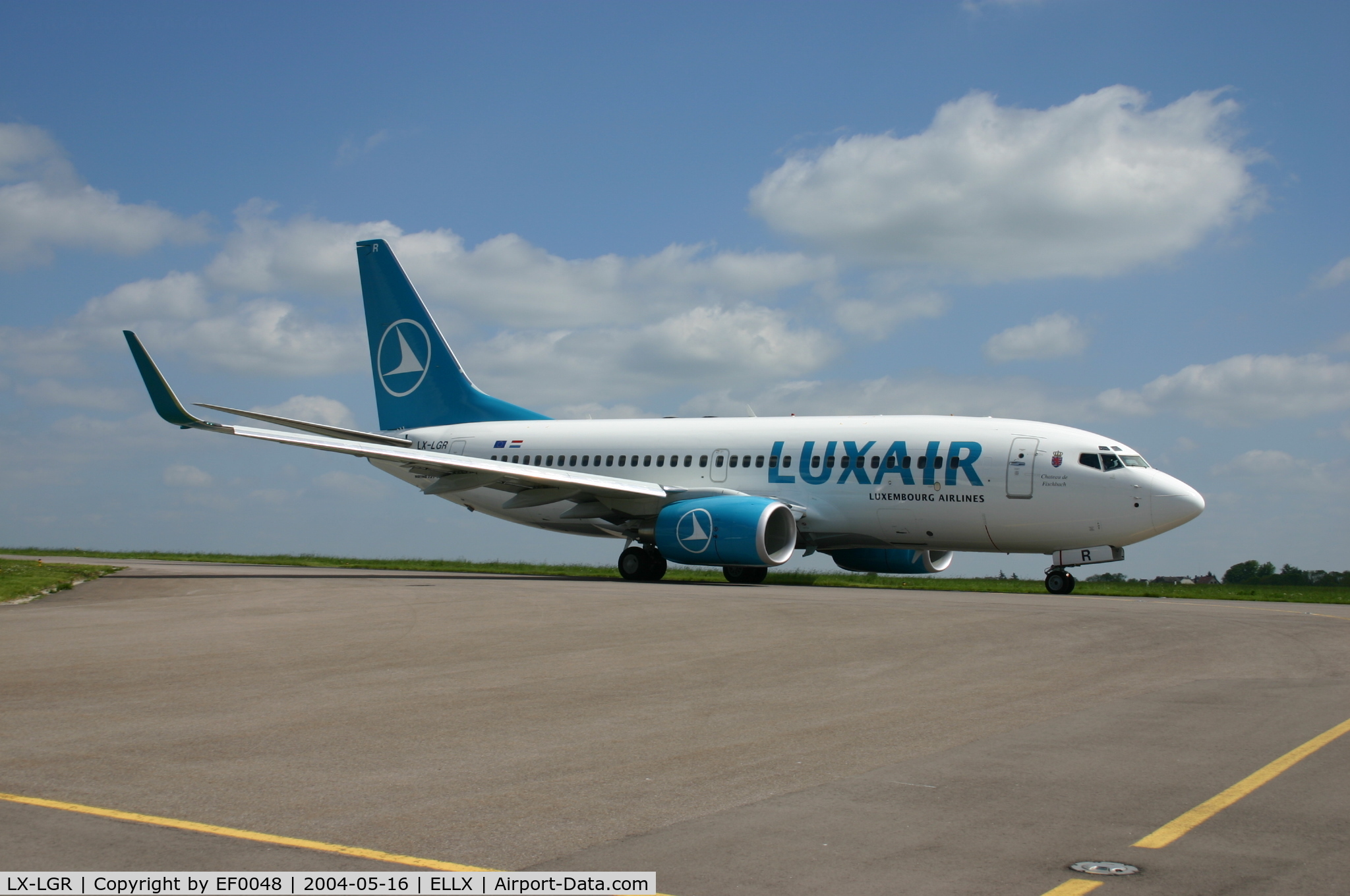 LX-LGR, 2004 Boeing 737-7C9 C/N 33803, relatively new in this shot
