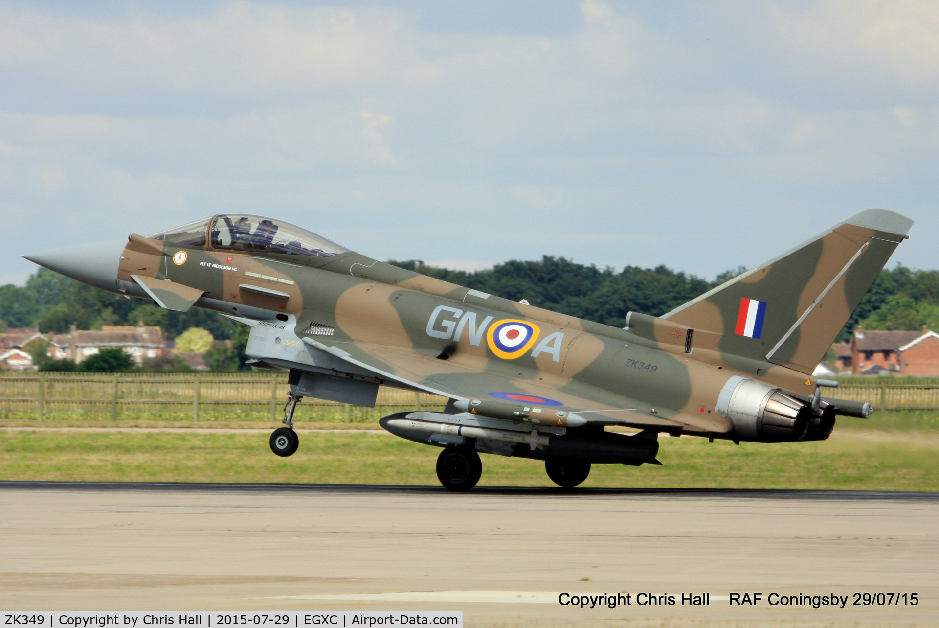 ZK349, Eurofighter EF-2000 Typhoon FGR.4 C/N BS110/399, Battle of Britain 75th Anniversary “Hawker Hurricane” Livery
