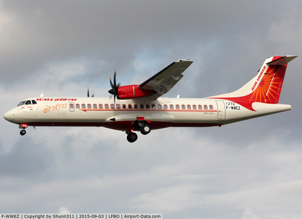 F-WWEZ, 2015 ATR 72-600 C/N 1272, C/n 1272 - To be VT-AIW