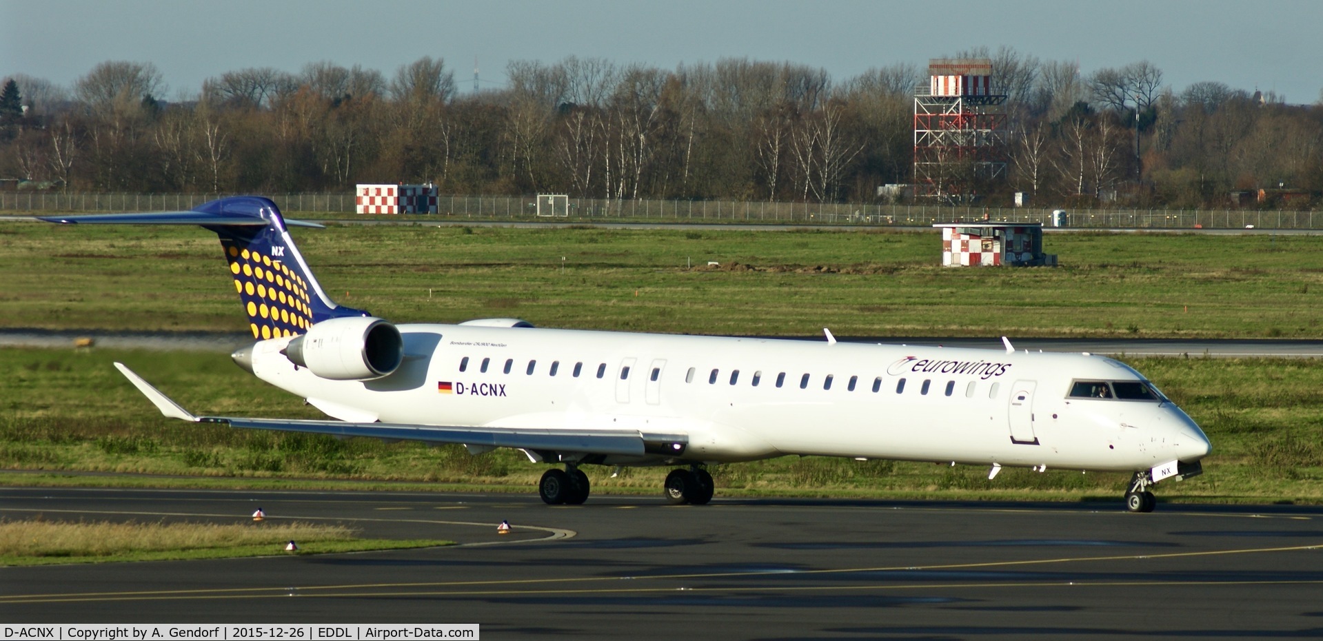 D-ACNX, 2011 Bombardier CRJ-900 NG (CL-600-2D24) C/N 15270, Eurowings, is here taxiing at Düsseldorf Int'l(EDDL)
