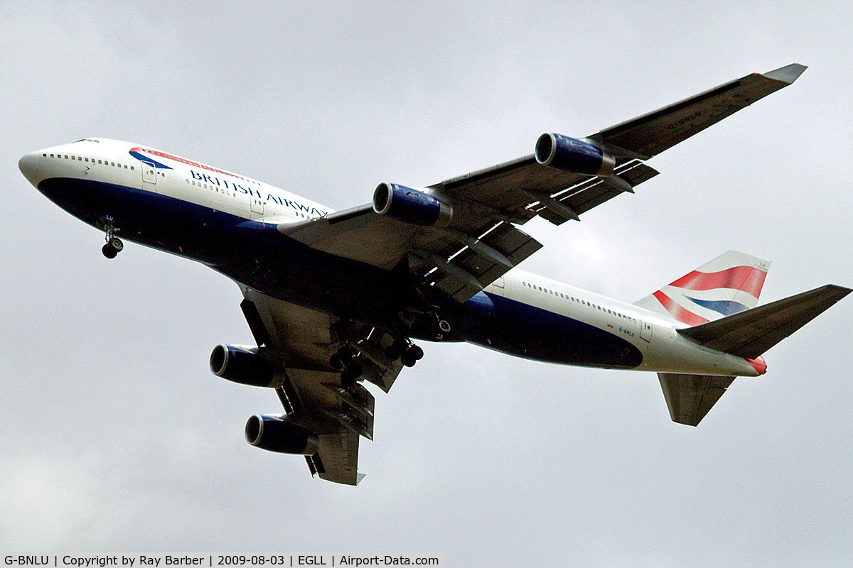 G-BNLU, 1992 Boeing 747-436 C/N 25406, Boeing 747-436 [25406] (British Airways) Home~G 03/08/2009. On approach 27R.