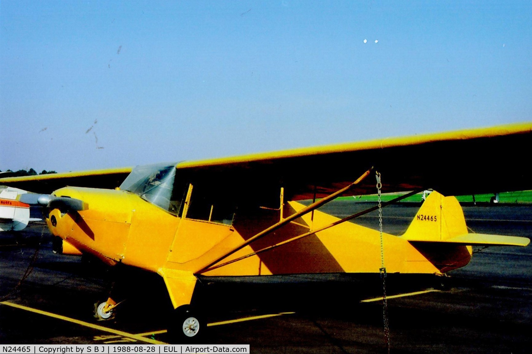 N24465, 1940 Taylorcraft BC-65 C/N 1802, Another pic of 465 in 1988.