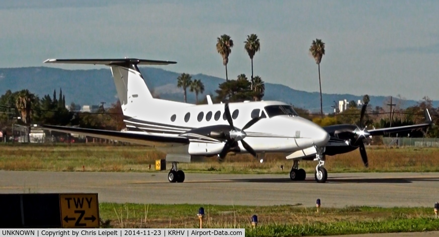 UNKNOWN, Beech King Air 250 C/N Not known, California-based 2015 Beechcraft King Air 250 pulling in to the Nice Air tie downs at Reid Hillview Airport, San Jose, CA.
