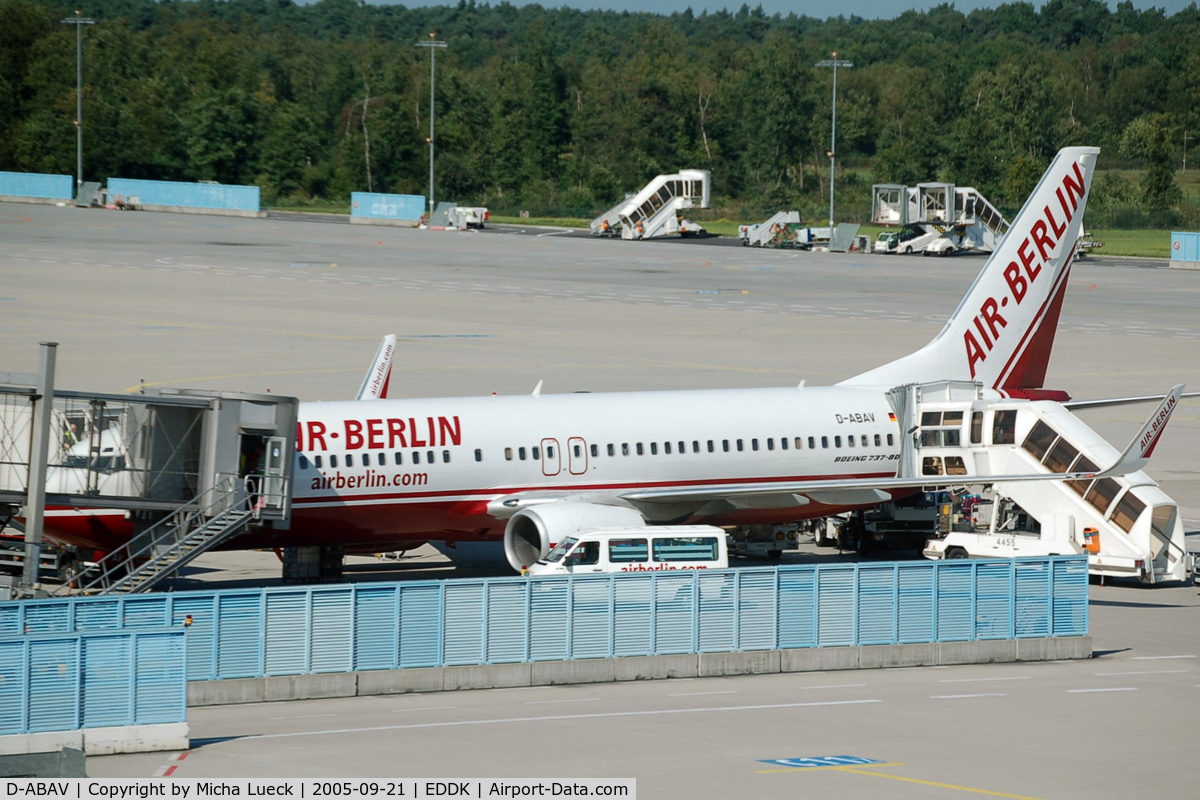 D-ABAV, 1999 Boeing 737-86J C/N 30498, At Cologne/Bonn