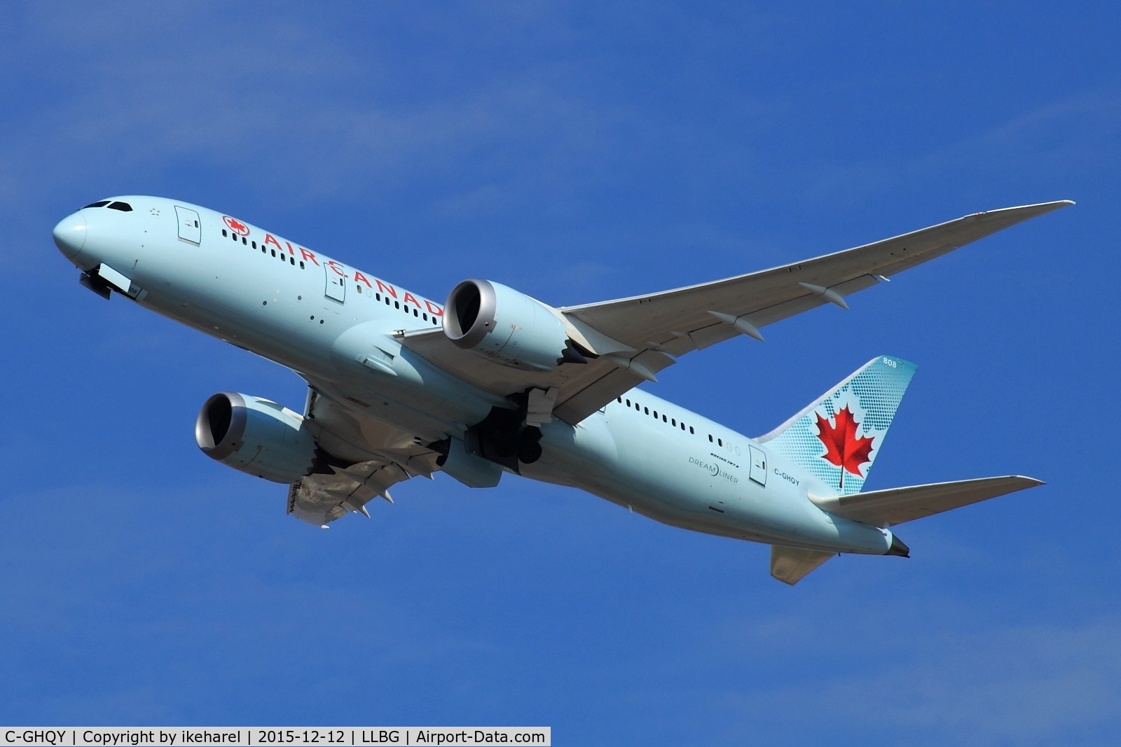 C-GHQY, 2015 Boeing 787-8 Dreamliner Dreamliner C/N 35264, Flight to Toronto T/O from runway 26.