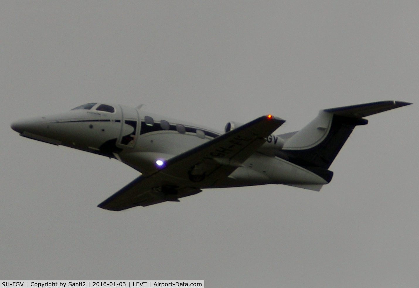 9H-FGV, 2010 Embraer EMB-500 Phenom 100 C/N 50000193, Taking off, RWY 22.
