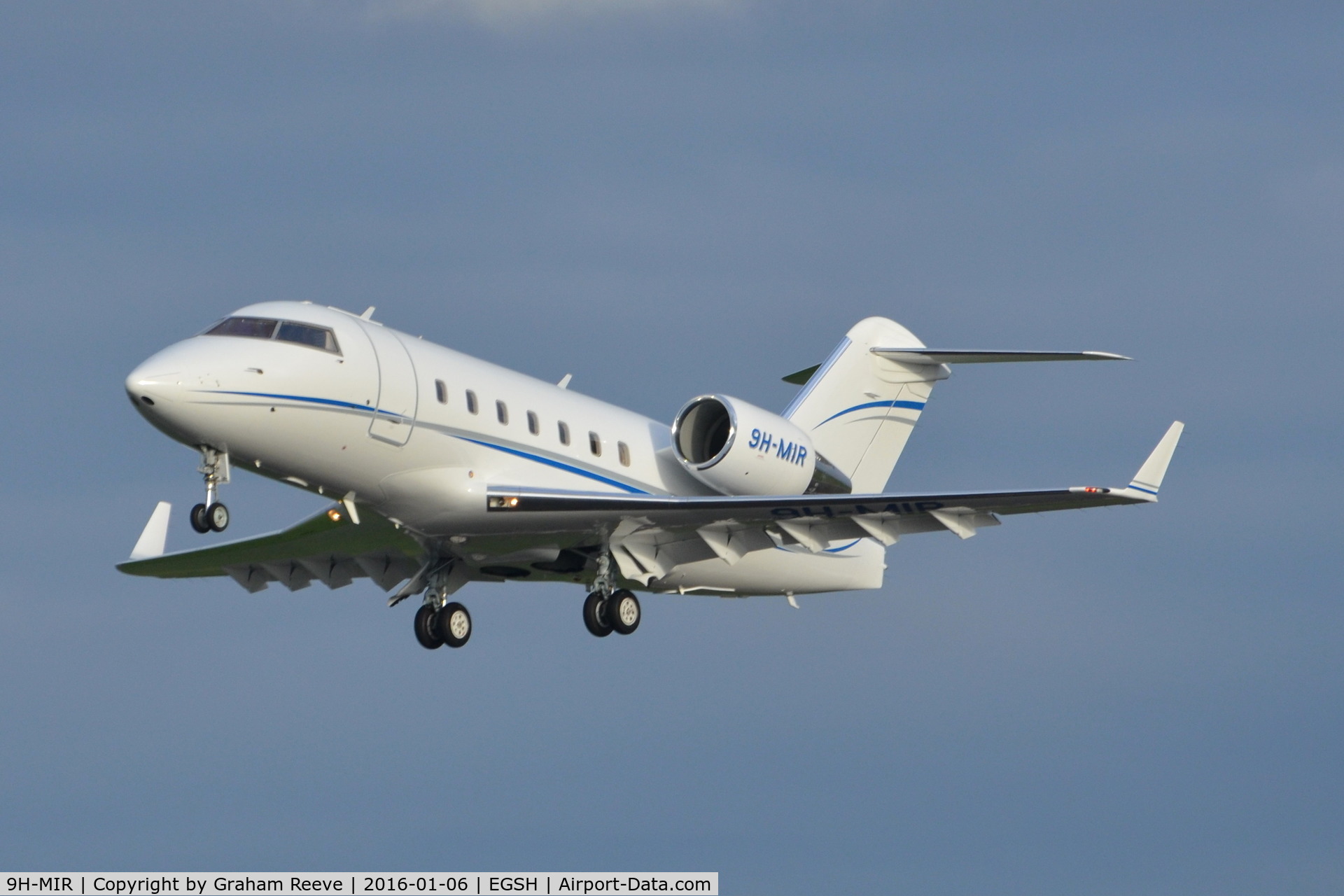 9H-MIR, 1998 Bombardier Challenger 604 (CL-600-2B16) C/N 5368, On a test flight after a re-spray.