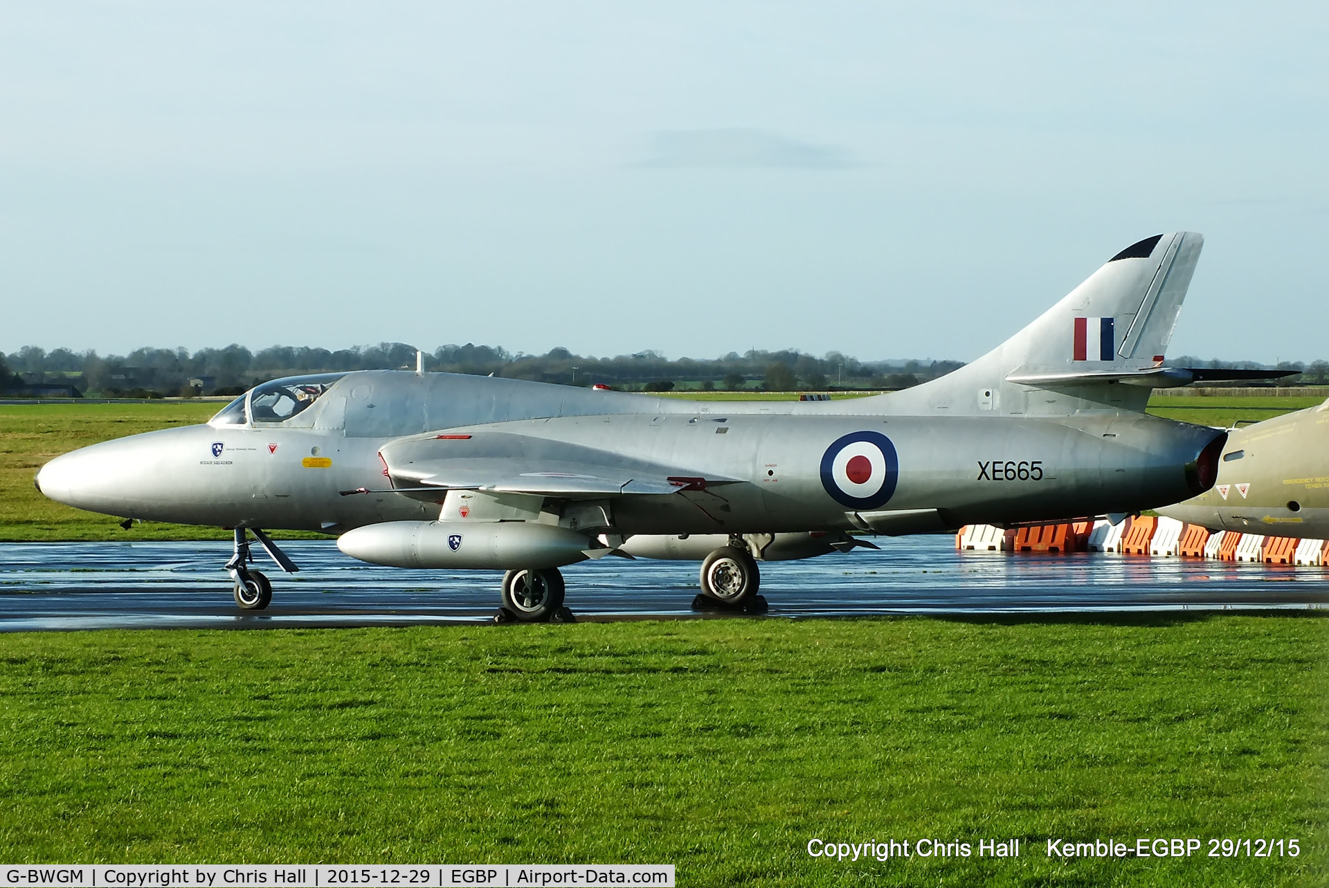 G-BWGM, 1955 Hawker Hunter T.8C C/N HABL-003008, at Kemble