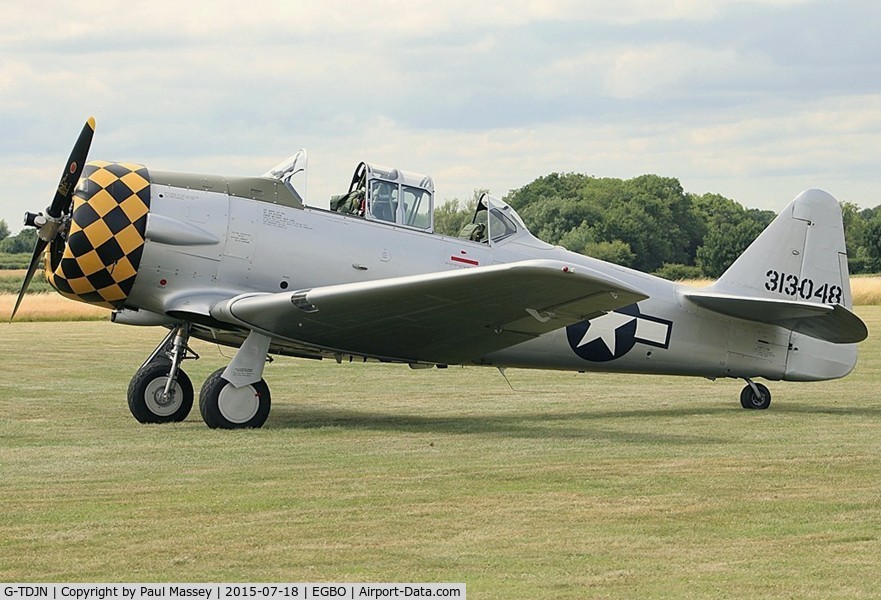 G-TDJN, 1944 North American AT-6D Texan C/N 121-42228, @ Wolverhampton(Halfpenny Green). ex:-N7231C.