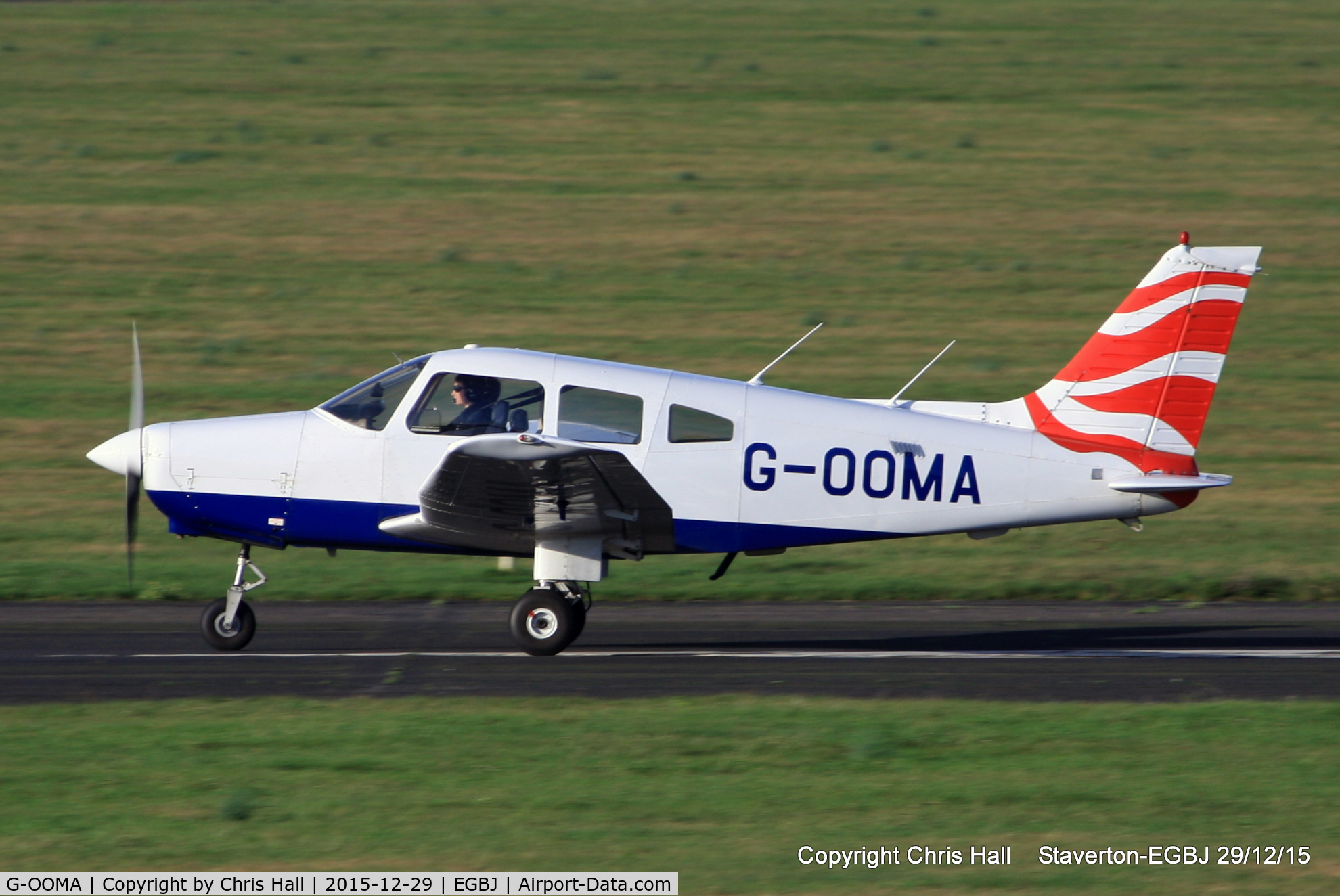 G-OOMA, 1981 Piper PA-28-161 Cherokee Warrior II C/N 28-8116030, at Staverton