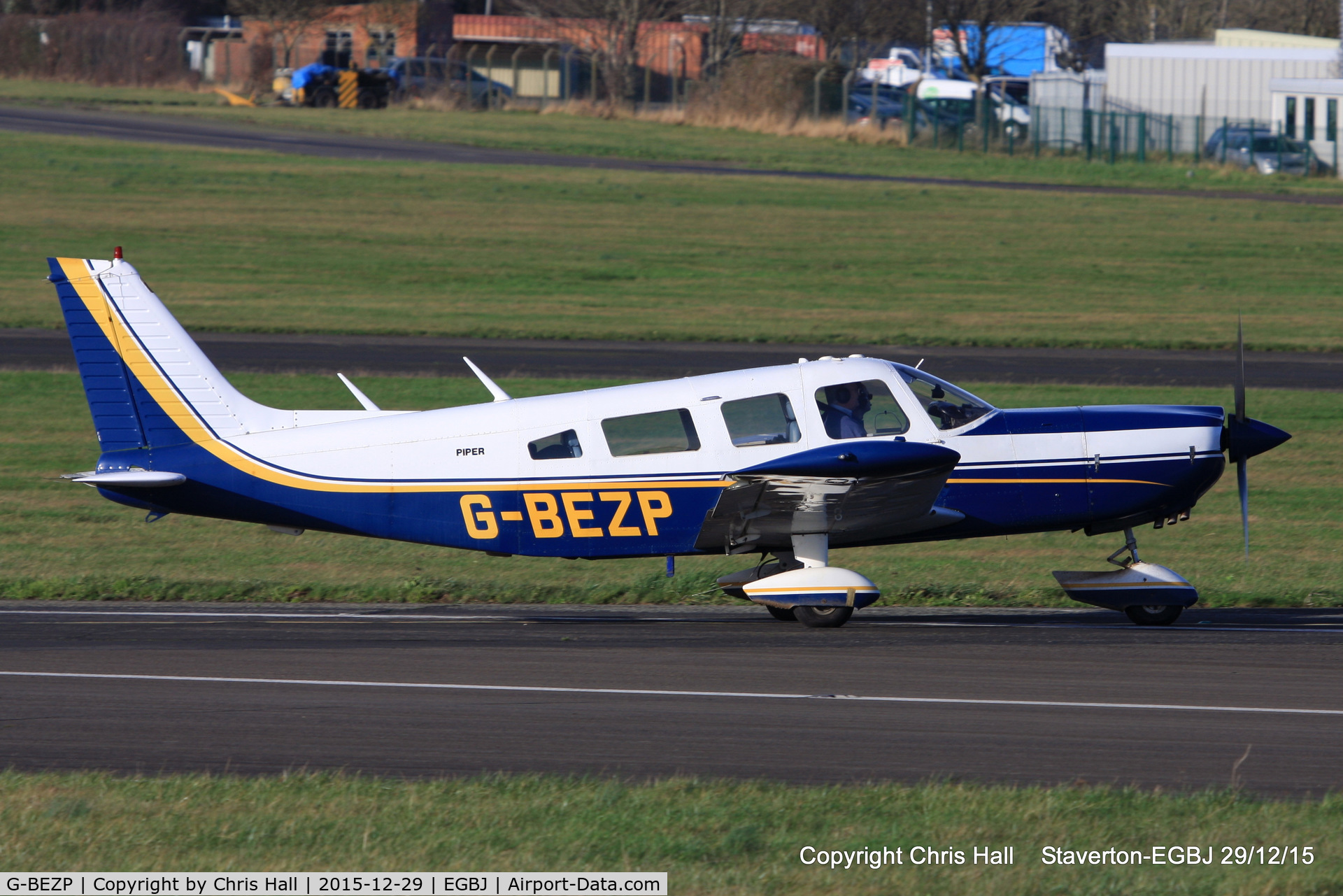 G-BEZP, 1977 Piper PA-32-300 Cherokee Six Cherokee Six C/N 32-7740087, at Staverton