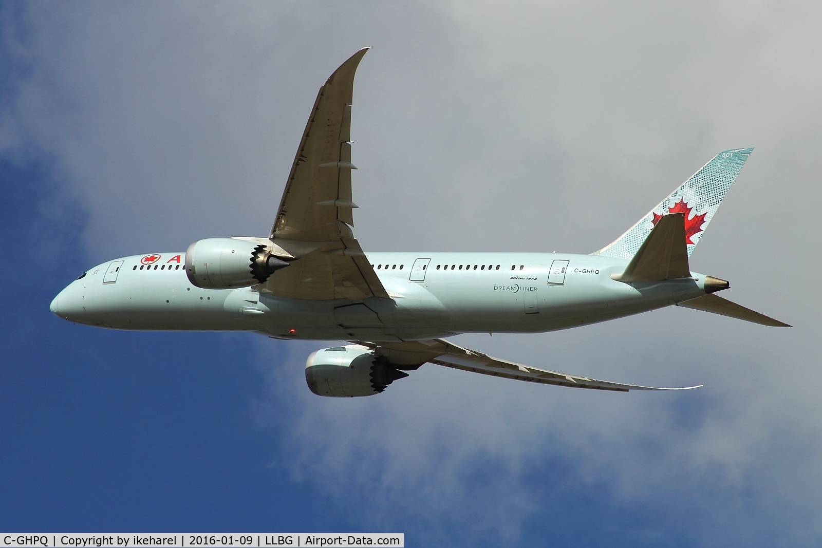 C-GHPQ, 2014 Boeing 787-8 Dreamliner C/N 35257, Flight to Toronto after T/O runway 26.