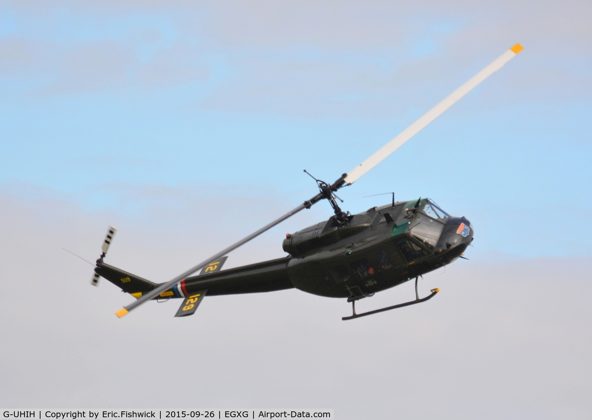 G-UHIH, 1972 Bell UH-1H Iroquois C/N 13208, 42. G-UHIH at The Yorkshire Air Show, Church Fenton, Sept. 2015.