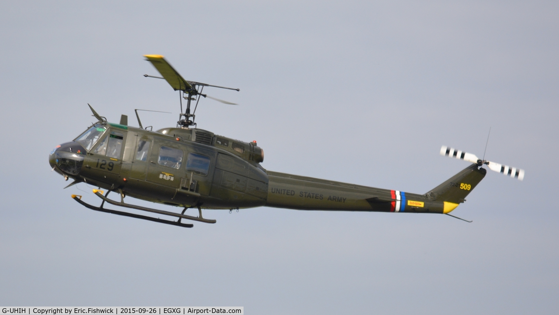 G-UHIH, 1972 Bell UH-1H Iroquois C/N 13208, 41. G-UHIH at The Yorkshire Air Show, Church Fenton, Sept. 2015.