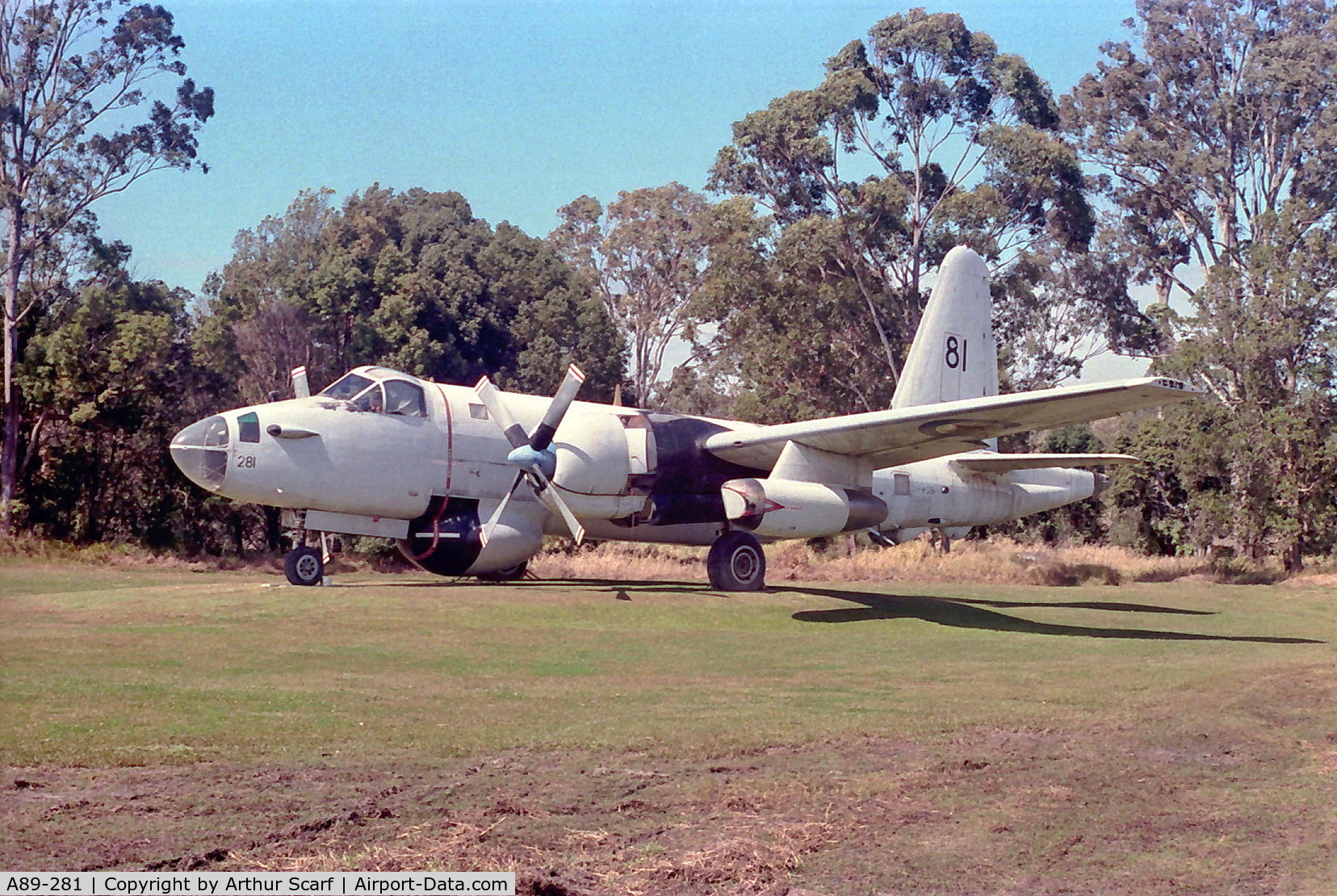 A89-281, Lockheed SP-2H Neptune C/N 726-7281, A89-281 Chewing Gum Field Museum, Tallebudgera QLD c.1985