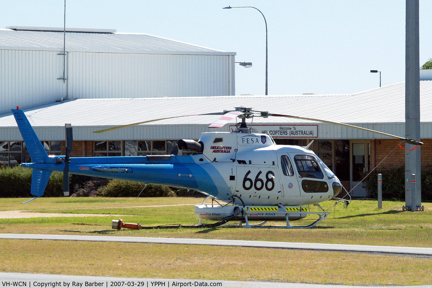 VH-WCN, 1999 Eurocopter AS-350B-3 Ecureuil Ecureuil C/N 3190, Eurocopter AS.350B3 Ecureuil [3190] (Helicopters Australia) Perth-International~VH 29/03/2007