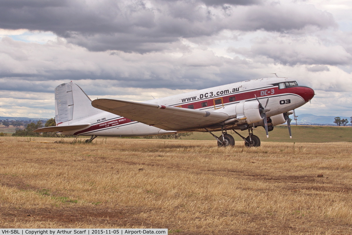 VH-SBL, 1942 Douglas DC3C-S1C3G (C-47A) C/N 12056, VH-SBL at Larras Lee NSW 2015