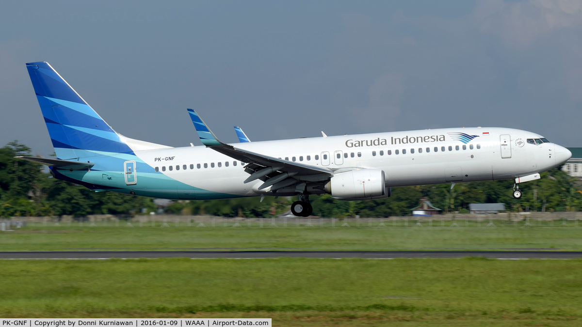 PK-GNF, 2014 Boeing 737-8U3 C/N 39939, Ujung Pandang