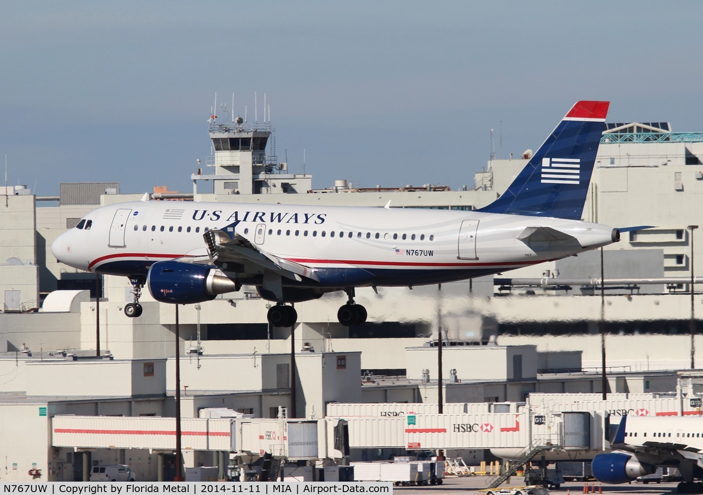 N767UW, 2000 Airbus A319-112 C/N 1382, USAirways