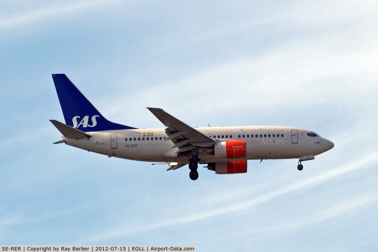 SE-RER, 2000 Boeing 737-7BX C/N 30736, Boeing 737-7BX [30736] (SAS Scandinavian Airlines) Home~G 17/07/2012. On approach 27L.